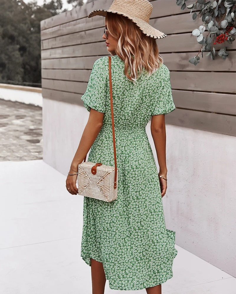 Ditsy Floral Wrap Dress