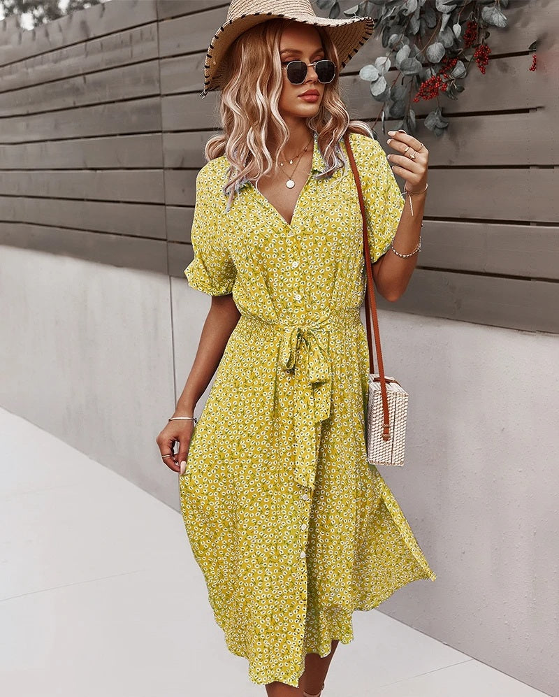 Ditsy Floral Wrap Dress