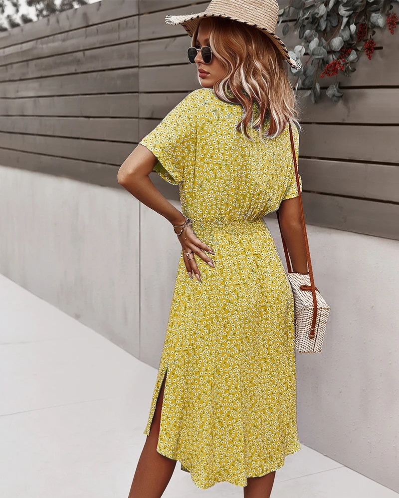 Ditsy Floral Wrap Dress