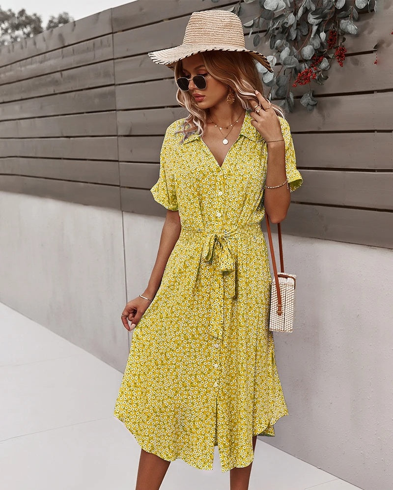 Ditsy Floral Wrap Dress