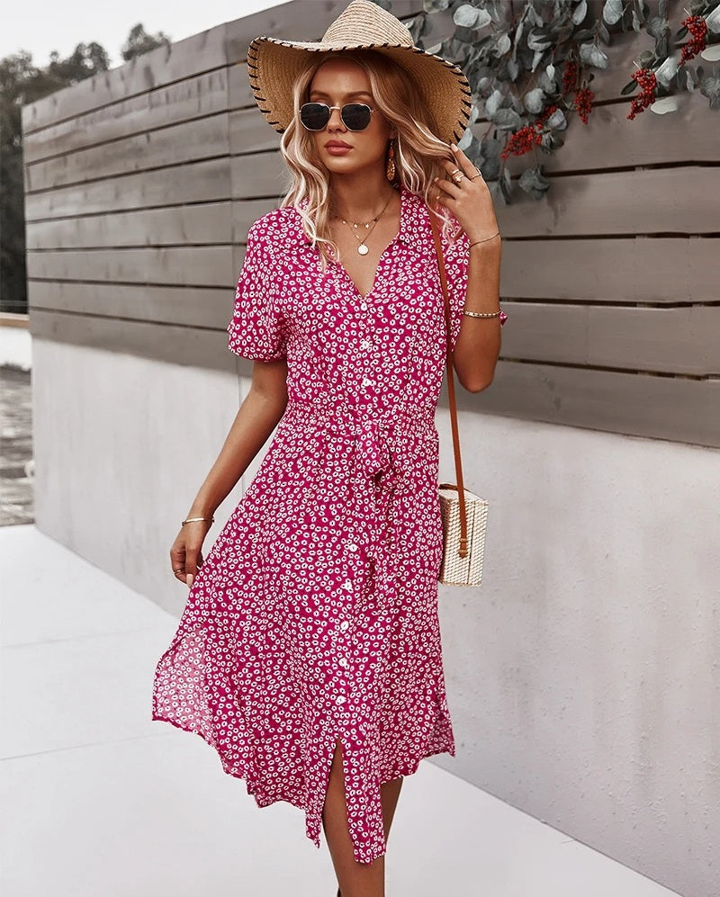Ditsy Floral Wrap Dress