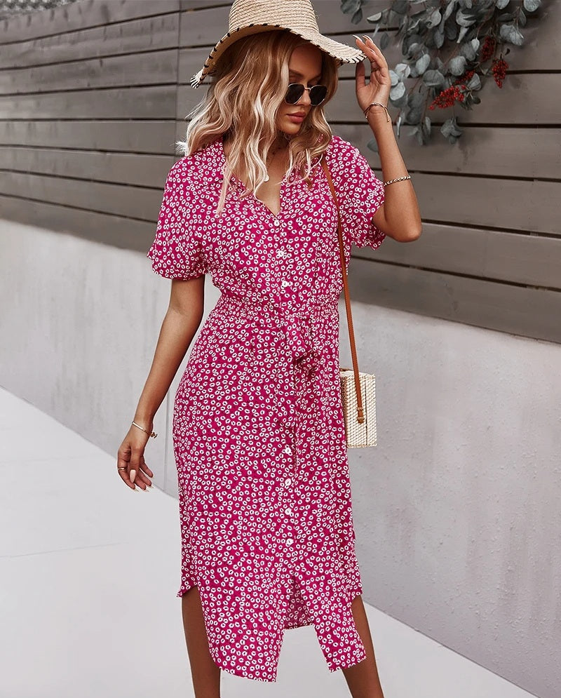 Ditsy Floral Wrap Dress