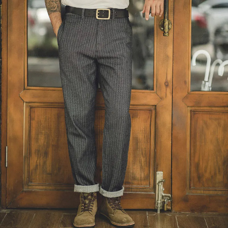 Herringbone Denim Jeans