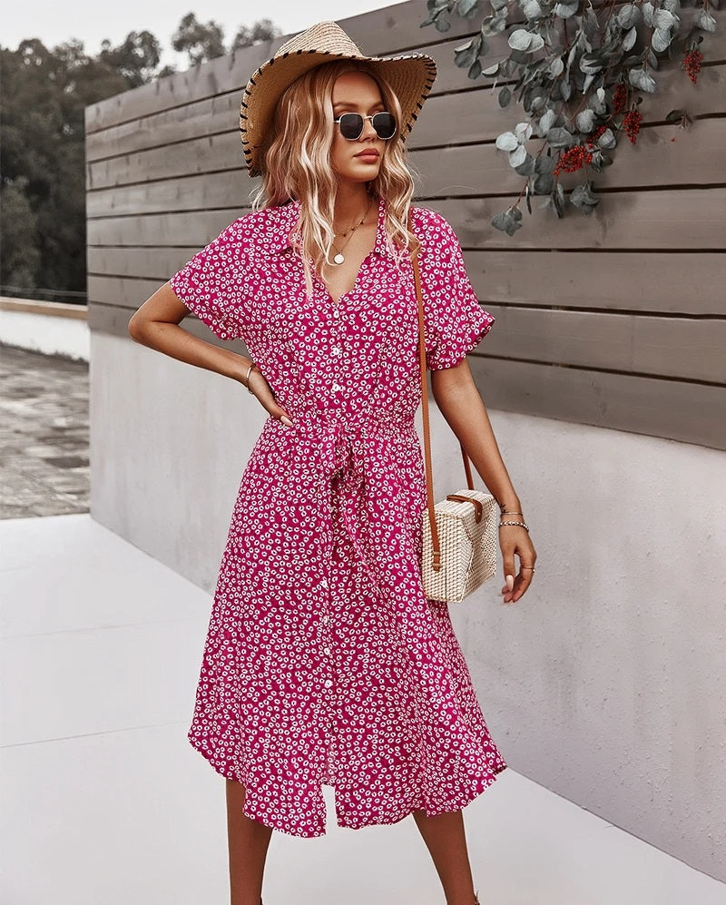 Ditsy Floral Wrap Dress