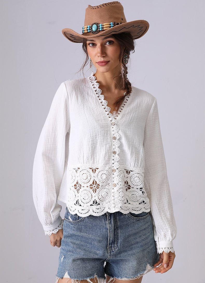 Tuscan White Blouse