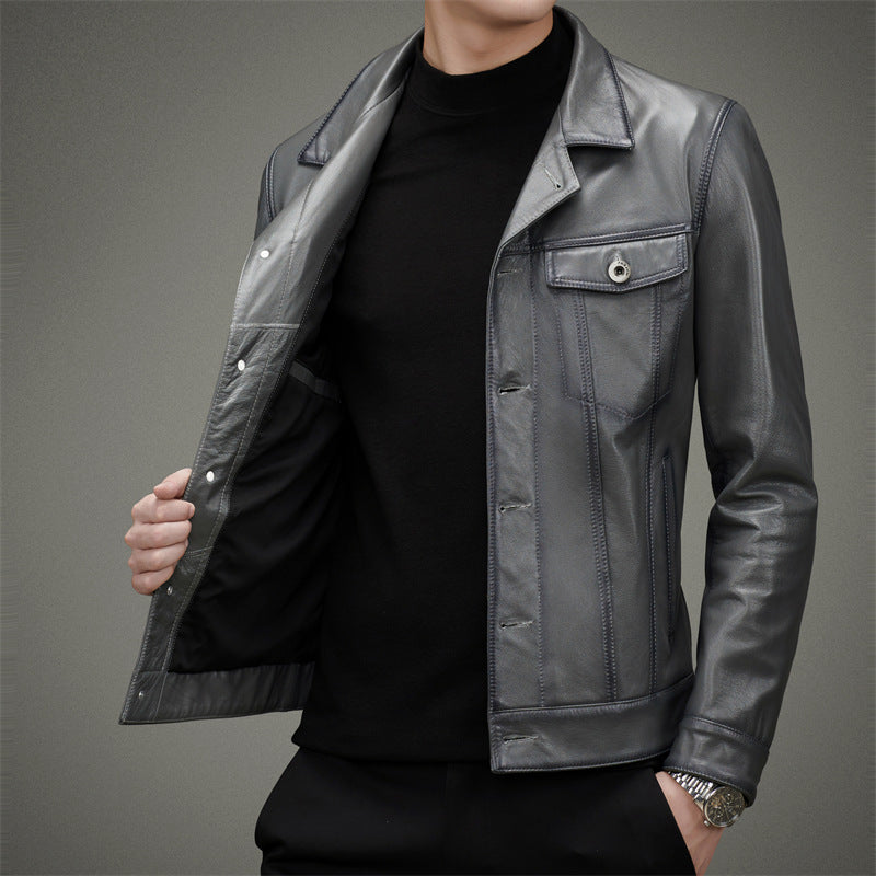 The Gunmetal Leather Jacket