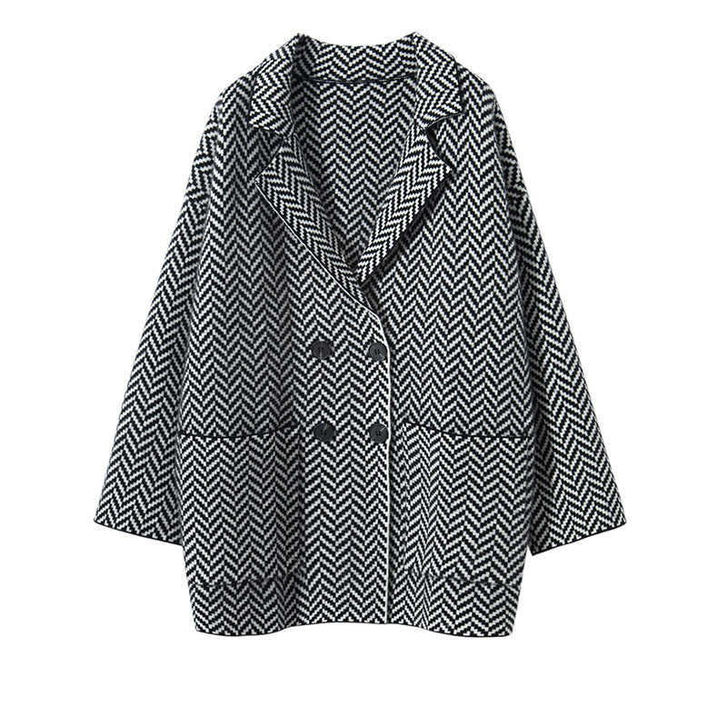 Herringbone Cashmere Blazer