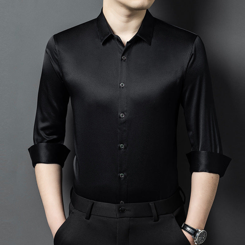 Onyx Silk Business Shirt