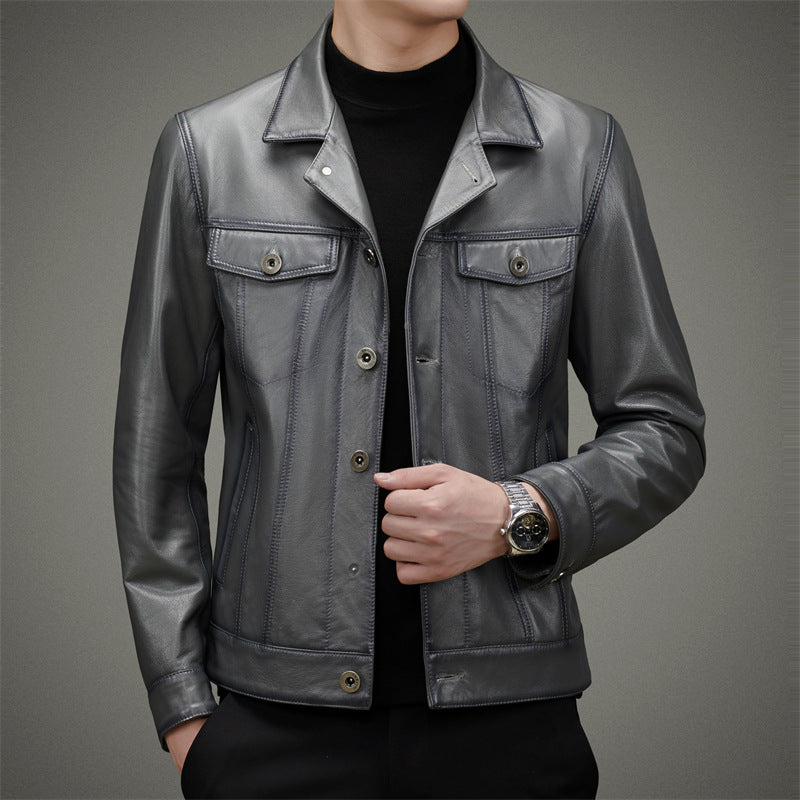 The Gunmetal Leather Jacket