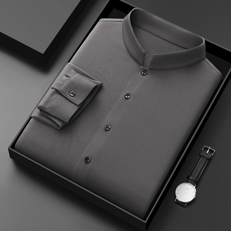 Mandarin Collar Business Shirt