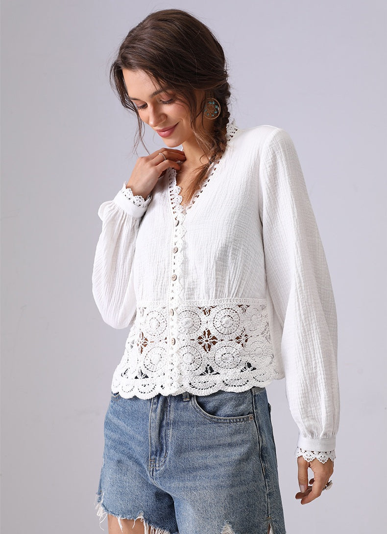 Tuscan White Blouse