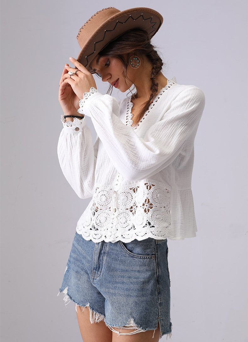 Tuscan White Blouse