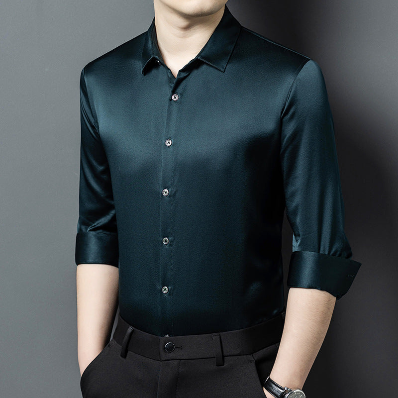Onyx Silk Business Shirt