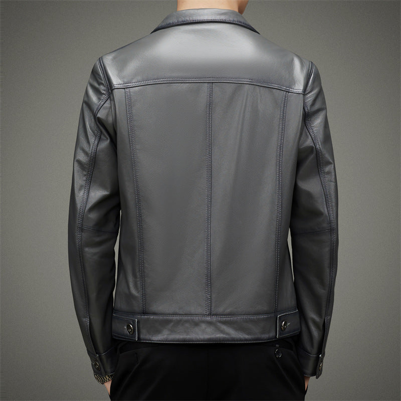 The Gunmetal Leather Jacket