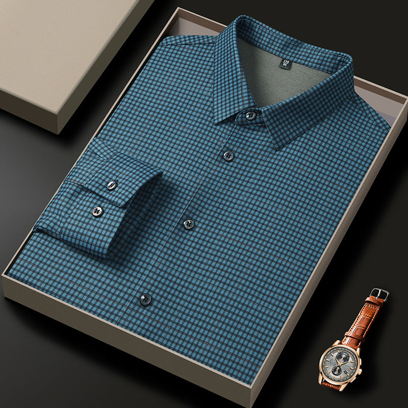 Azure Wool Business Shirt