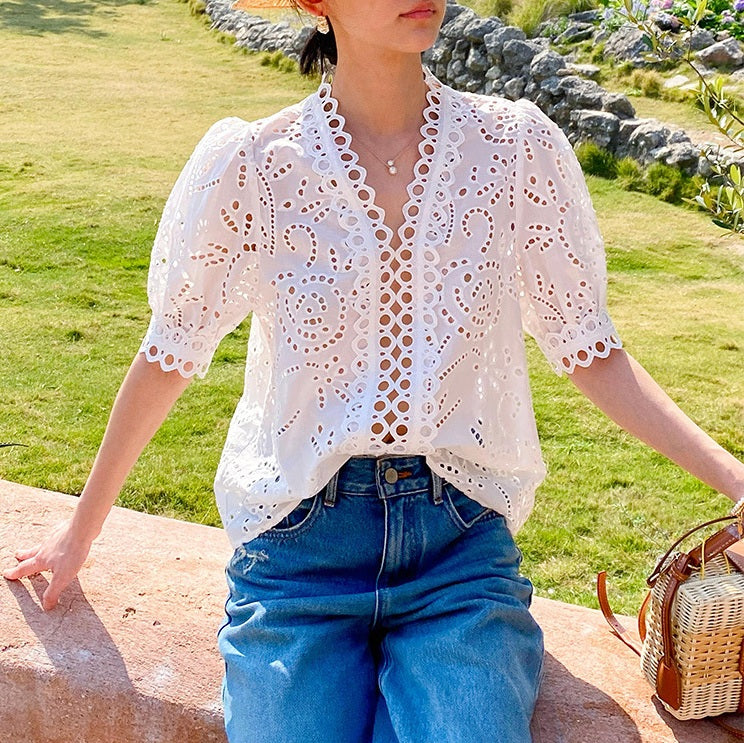 Vienna Eyelet Blouse