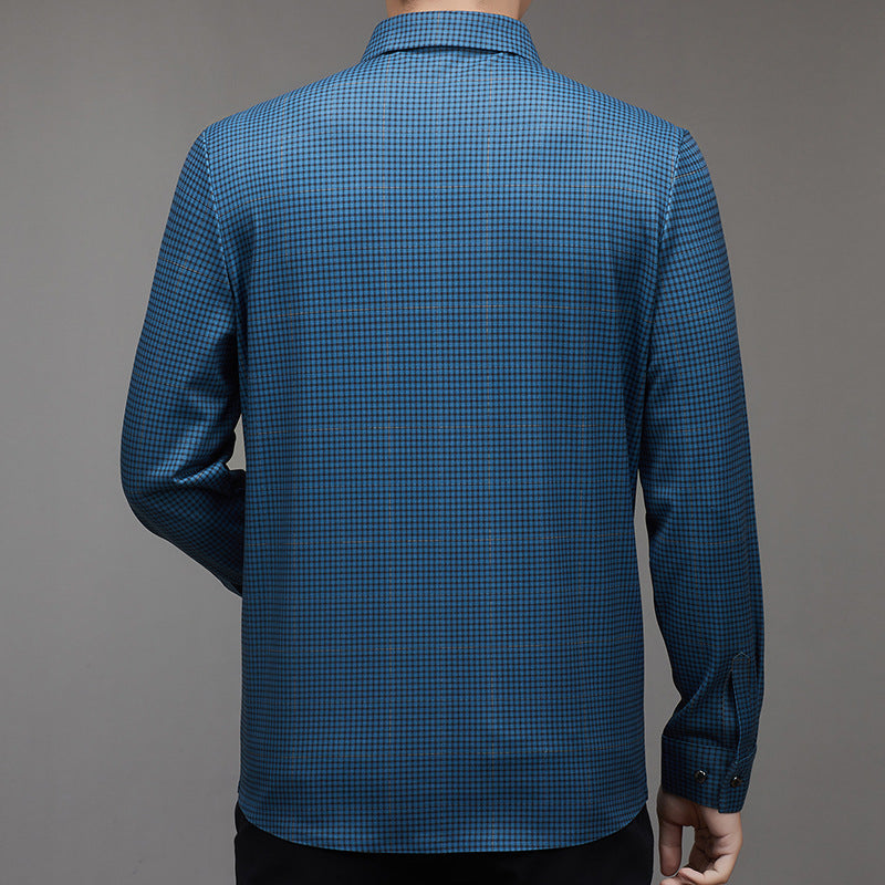 Azure Wool Business Shirt