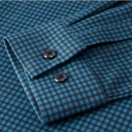 Azure Wool Business Shirt