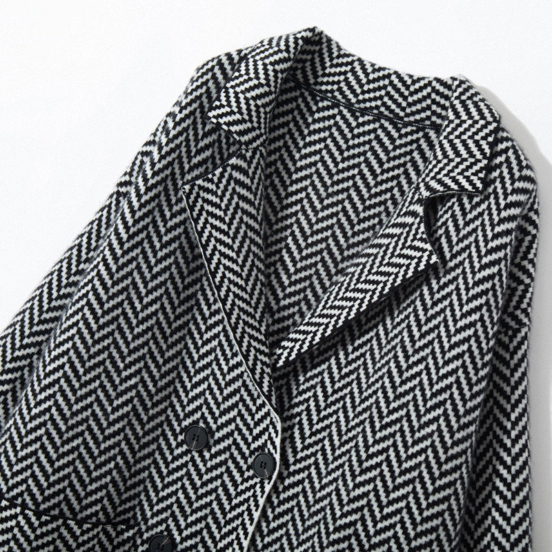 Herringbone Cashmere Blazer