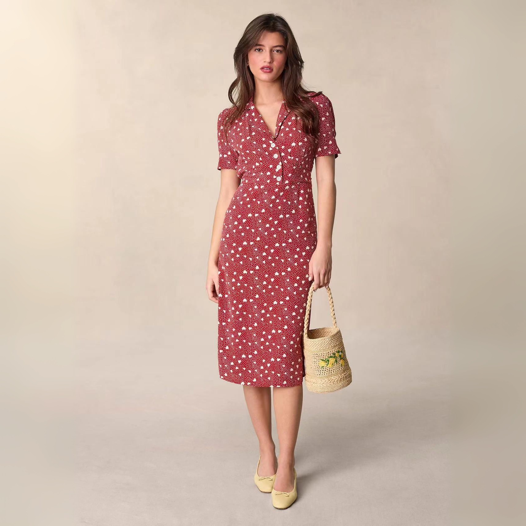 Scattered Bloom Midi Dress