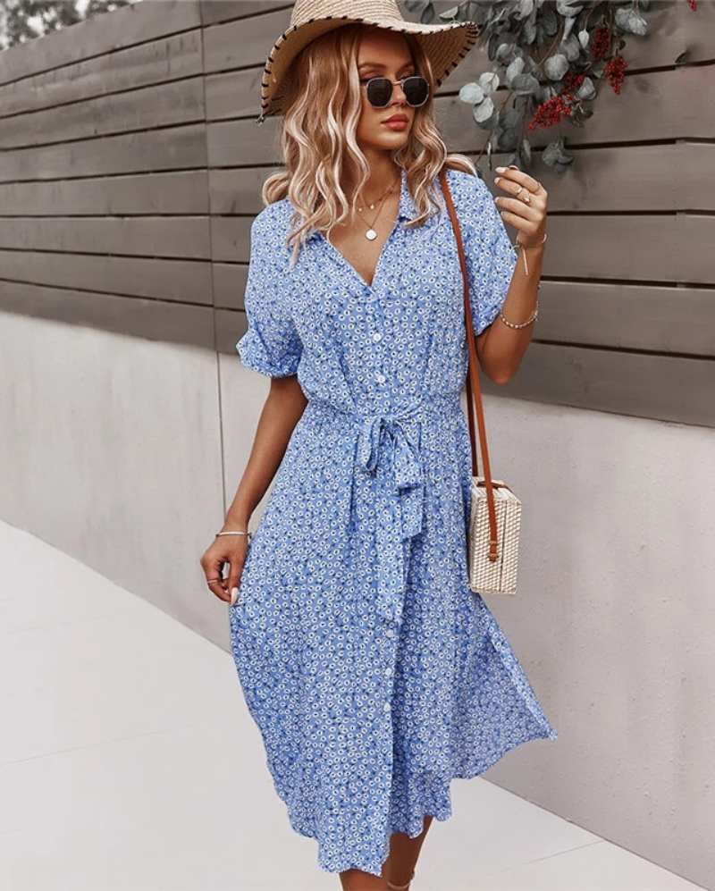 Ditsy Floral Wrap Dress