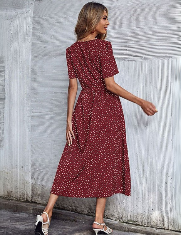 Sweet Button Up Midi Dress