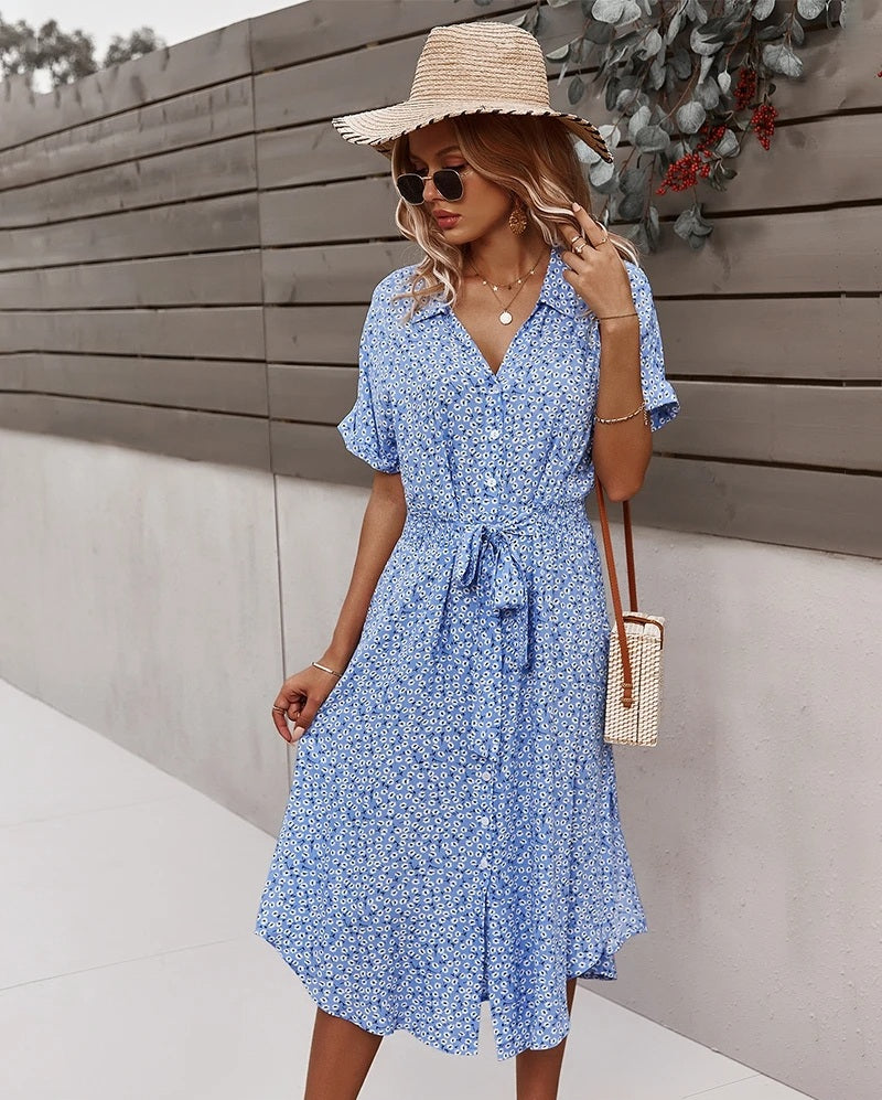 Ditsy Floral Wrap Dress