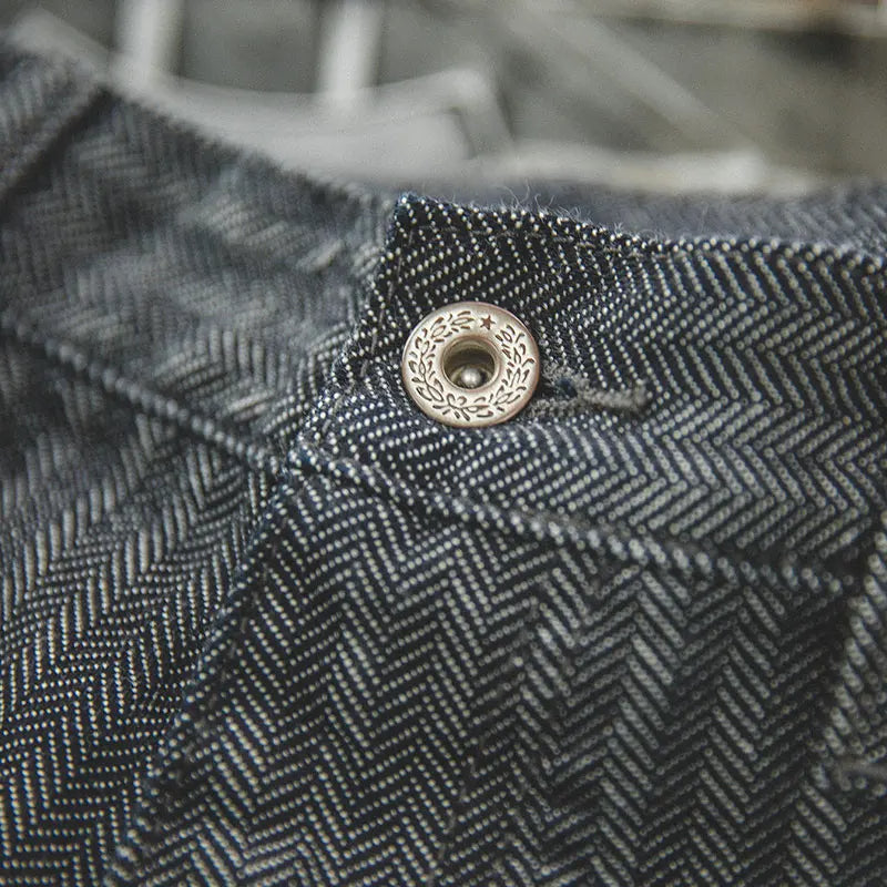 Herringbone Denim Jeans