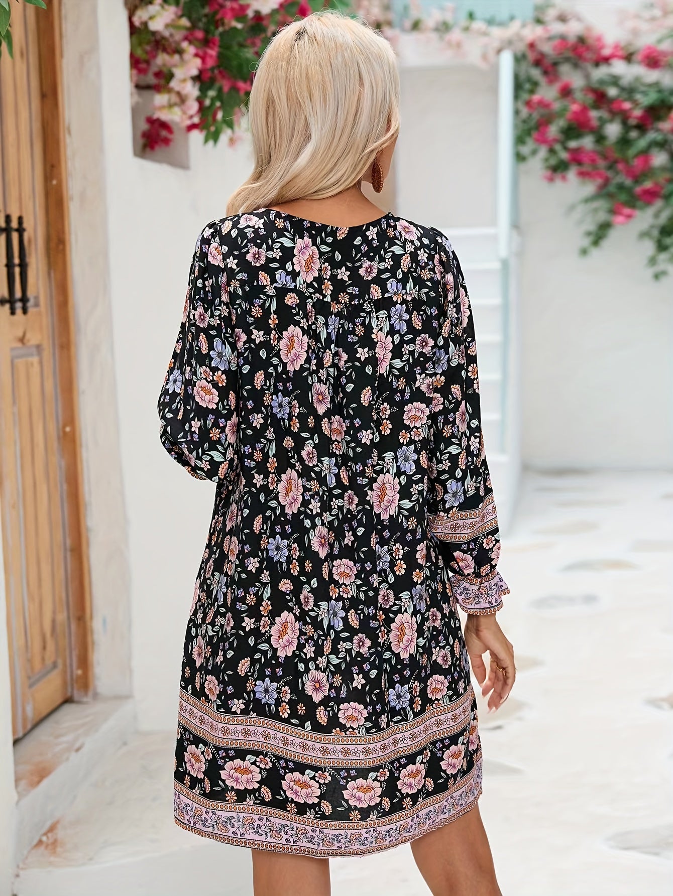 Festive Floral Dress