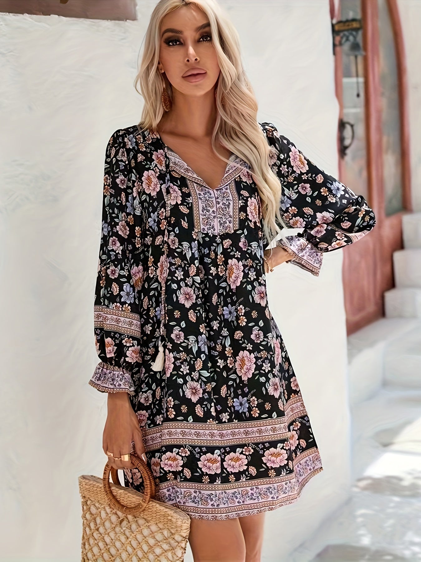 Festive Floral Dress