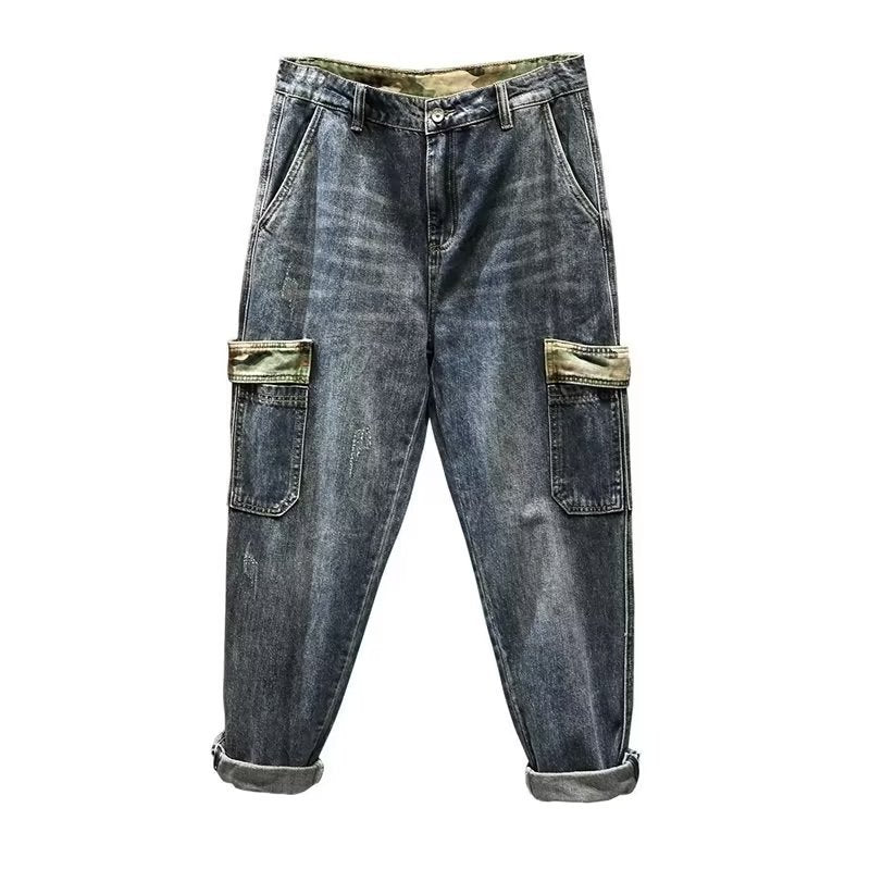 Denim Cargo Pants