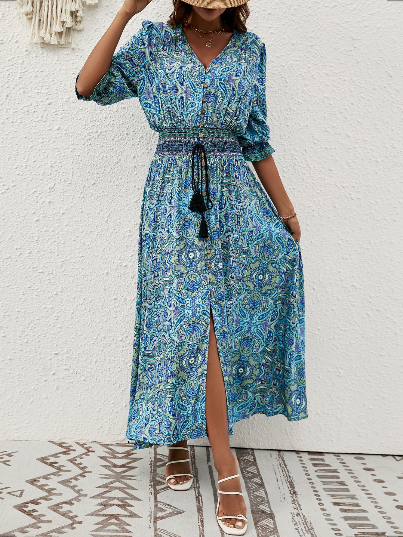 Boho Paisley Maxi Dress