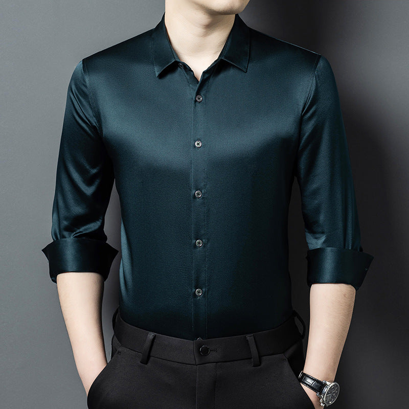 Onyx Silk Business Shirt